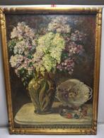 Belgische school (XX) - Bloemenvaas met seringen