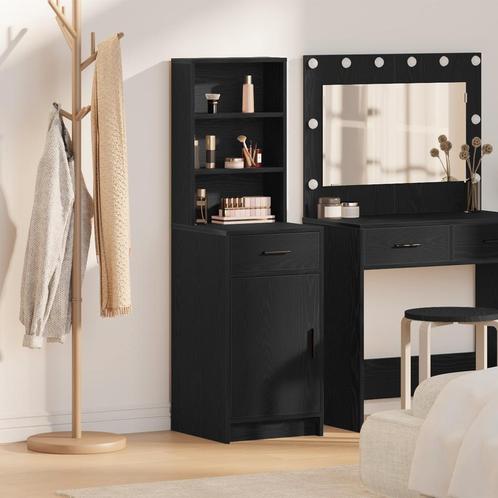 vidaXL Hoge Kast in Zwart Eiken - 40x41x135 cm, Gemaakt uit, Huis en Inrichting, Kasten | Dressoirs, Nieuw, Verzenden