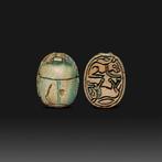 Égypte ancienne Steatite vitrifiée Scarabée. Deuxième