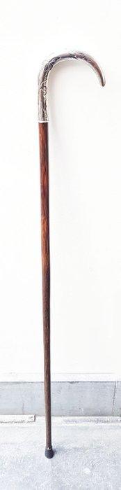 Wandelstok - Zilver en hout, Antiek en Kunst, Kunst | Designobjecten