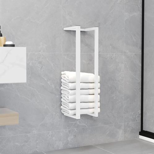 vidaXL Handdoekenrek 12,5x12,5x60 cm staal wit, Huis en Inrichting, Badkamer | Badtextiel en Accessoires, Nieuw, Verzenden