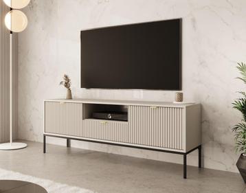 TV-Meubel beige Zwart 154cm hotel chique beschikbaar voor biedingen