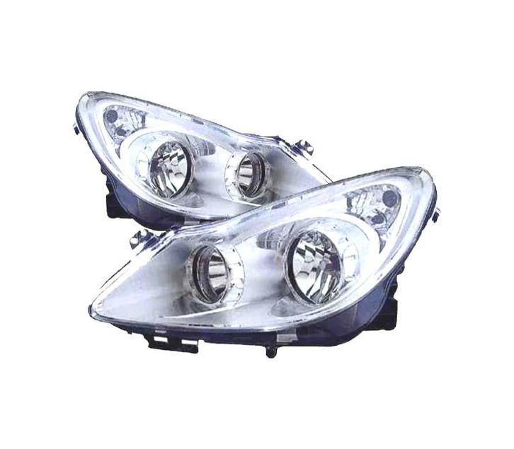 PHARES OPEL CORSA D 06-10 FOND CHROMÉ, Auto-onderdelen, Verlichting, Verzenden