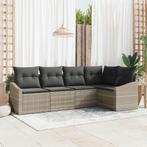 vidaXL Tuin Eettafel Set met kussen met opslag 5 pcs, Tuin en Terras, Verzenden, Nieuw