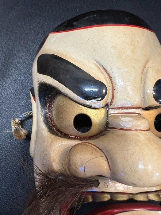 Japanse houten Kagura-masker Shoki – met de hand gesneden, Antiek en Kunst, Antiek | Overige Antiek