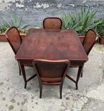 Eettafel (5) - hard hout - -eettafel en stoelen