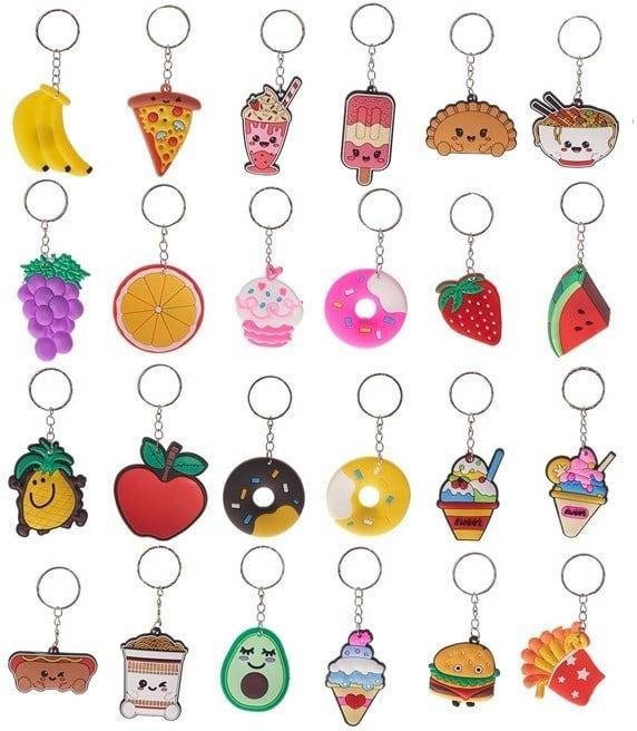 WL Fobz Food Rubberen Sleutelhanger-Willekeurig (Diversen), Verzamelen, Sleutelhangers, Ophalen of Verzenden