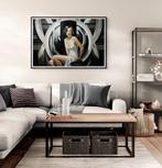 I_KONIQ - White and Black De Lempicka fashion style woman, Huis en Inrichting, Nieuw