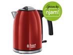 Russell Hobbs -  Waterkoker Colours Plus Flame  - Rood, 1 tot 2 liter, Verzenden, Nieuw, Draadloos