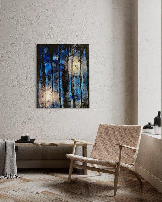 Ronan Martin - Across the Forest - Pierre Soulages Tribute -, Antiek en Kunst, Kunst | Schilderijen | Modern