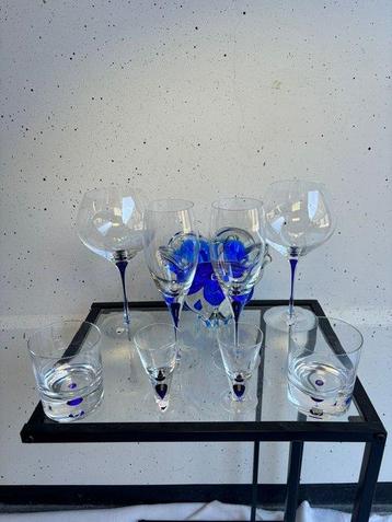 Orrefors Sweden - Tasse (9) - Orrefors Intermezzo Blue set –