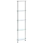 vidaXL Kastje 5-laags 30x30x130 cm gehard glas transparant, Verzenden, Nieuw