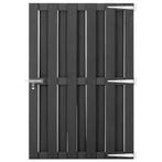 vidaXL Poort 100x150 cm HKC grijs, Tuin en Terras, Tuinpoorten, Verzenden, Nieuw
