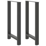 vidaXL Salontafelpoten 2 st 60x(100-101) cm staal antraciet, Huis en Inrichting, Tafelonderdelen, Verzenden, Nieuw