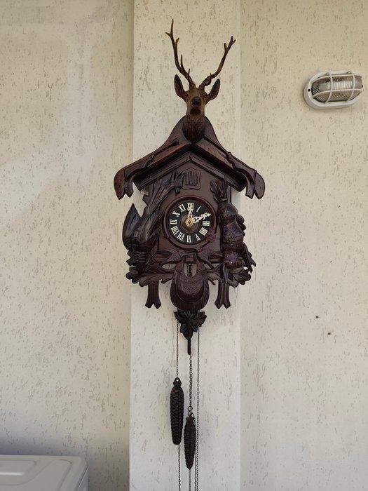 Zwarte Woud wandklok Barok - Kastanje - 1940-1950, 1930-1940, Antiek en Kunst, Antiek | Klokken