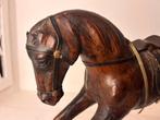 sculptuur, Grande Cavallo Scultoreo Art Déco in Pelle su