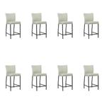 Set van 8 Leren barkrukken Revolt laag - Toledo Perle, Ophalen of Verzenden