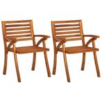 vidaXL Chaises de jardin 2 pcs Bois dacacia solide, Neuf, Verzenden