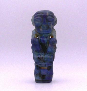 Figurine - Hongshan Cultuur Tektiet op Schedel Tronende