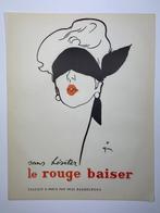 René Gruau - Le Rouge Baiser (1949) - Jaren 1940, Antiquités & Art, Art | Dessins & Photographie