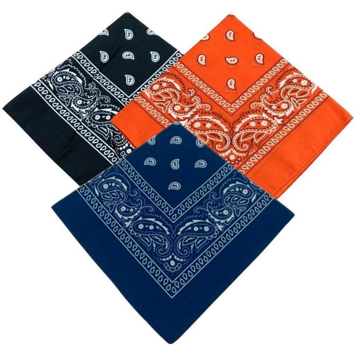 Fako Fashion - 3-Pack Paisley Bandana - Boeren Zakdoek -, Kleding | Heren, Mutsen, Sjaals en Handschoenen, Verzenden