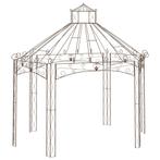 vidaXL Tuinpaviljoen 400x258x378 cm ijzer antiekbruin, Tuin en Terras, Verzenden, Nieuw