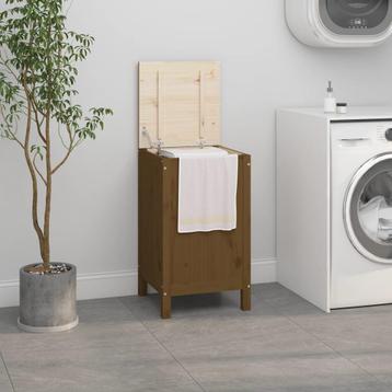 vidaXL Wasmand 44x44x76 cm massief grenenhout honingbruin, Huis en Inrichting, Verzenden, Nieuw
