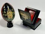 Doos (2) - Orthodoxe Pasen - geschilderd hout - Ei en doos, Antiek en Kunst