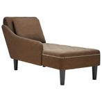 vidaXL Chaise longue met kussen en rechterarmleuning, Verzenden, Nieuw