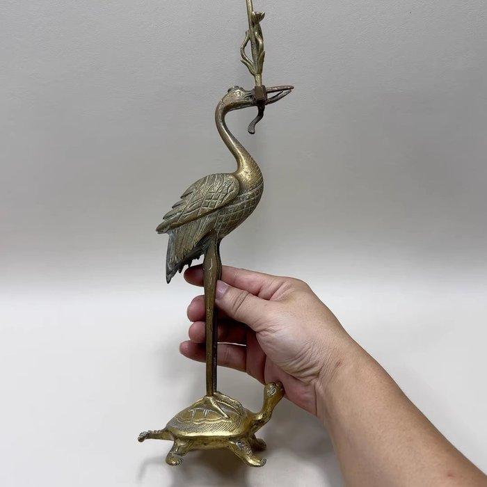 Kandelaber 36 cm - Koper - Schildpad en de kraan, Antiek en Kunst, Curiosa en Brocante