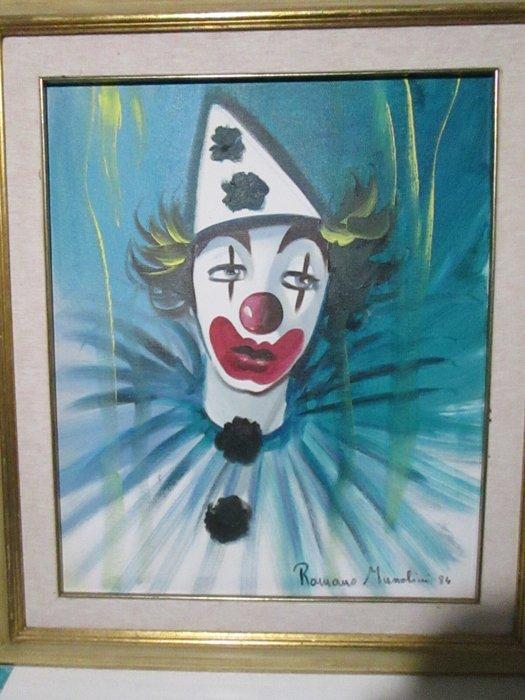 Romano Mussolini (1927-2006) - Clown, Antiek en Kunst, Kunst | Schilderijen | Klassiek