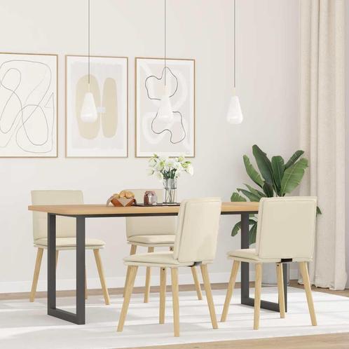 vidaXL Eetkamerstoelen 4 st linnen, Huis en Inrichting, Stoelen, Nieuw, Verzenden