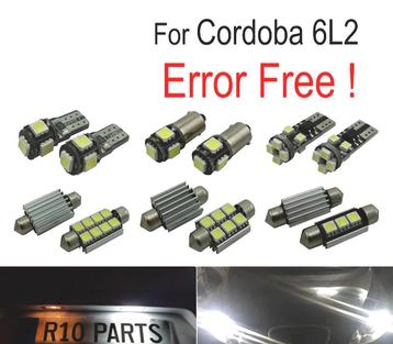 Kit 6 Ampoules Led Pour Seat Cordoba 6L 6L2 03-09, Verzenden