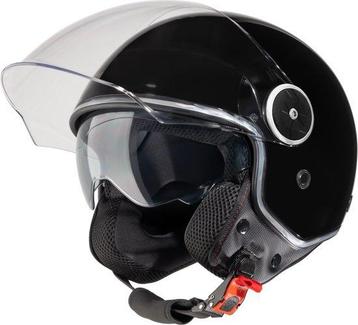 VINZ Tobia Jethelm met Zonnevizier | Scooterhelm & Motorh... beschikbaar voor biedingen