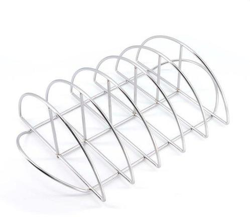 Grill Guru Spare Rib Rack Deluxe – RVS – 40 cm – Spare, Tuin en Terras, Houtskoolbarbecues, Nieuw, Verzenden