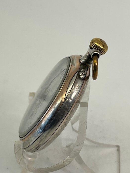 Cilindro Argento Tedesco . 10 Rubis . Remontoir . Firmato, Handtassen en Accessoires, Horloges | Heren