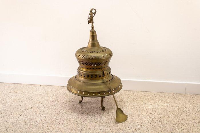 Vuurpot - Messing, Koper - Cupola met pallet, Antiquités & Art, Curiosités & Brocante