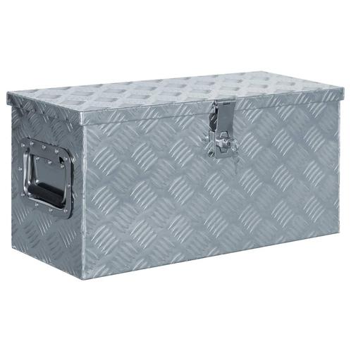 vidaXL Aluminium kist 61,5x26,5x30 cm zilverkleurig, Doe-het-zelf en Bouw, Gereedschapskisten, Nieuw, Verzenden