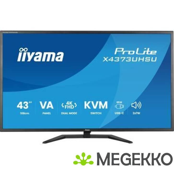 Iiyama Prolite X4373UHSU-B2 43  Ultra HD VA Monitor, Computers en Software, Overige Computers en Software, Nieuw, Verzenden