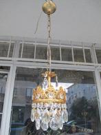 Kroonluchter - Verguld messing - Set Antieke Kristallen Lamp