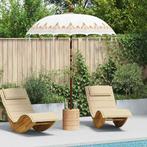 vidaXL Balinese Parasol Crème 185 x 185 x 260 cm Katoen, Tuin en Terras, Verzenden, Nieuw