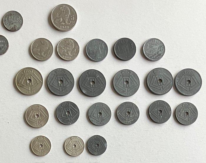 België. Leopold III. 1938/1945, Lot 42 stuks (Zonder, Timbres & Monnaies, Monnaies | Pays-Bas