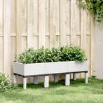 vidaXL Plantenbak met poten 120x40x42 cm polypropeen wit, Tuin en Terras, Verzenden, Nieuw