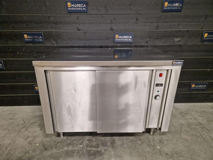 Warmhoudkast | 2 schuifdeuren | RVS | 120 cm, Zakelijke goederen, Horeca | Meubilair en Inrichting, Gebruikt
