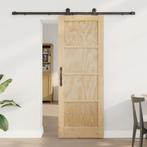 vidaXL Schuifdeuren set Handmatig Naturel en zwart 73.5 x, Doe-het-zelf en Bouw, Deuren en Vliegenramen, Verzenden, Nieuw