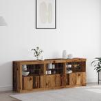 vidaXL Dressoir met LED-lampen Oude Hout 181,5x37x67 cm, Huis en Inrichting, Verzenden, Nieuw