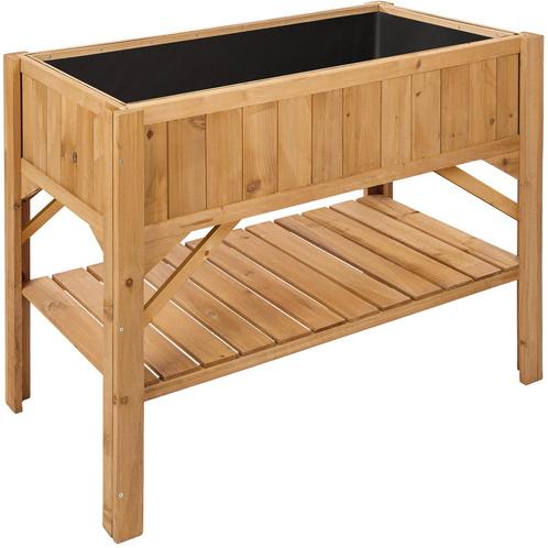 Hoge plantenbak met legplank 119x53x90cm - bruin, Jardin & Terrasse, Bacs à fleurs & Jardinières, Envoi