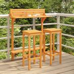 vidaXL Ensemble de bar de balcon 3 pcs Bois dacacia, Jardin & Terrasse, Verzenden, Neuf