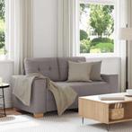 vidaXL Loveseat Bank Taupe 120 cm Stof, Huis en Inrichting, Zetels | Zetels, Verzenden, Nieuw