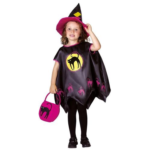 Halloween Heks Kostuum Katten Kind 3/4 jaar, Kinderen en Baby's, Carnavalskleding en Verkleedspullen, Nieuw, Verzenden